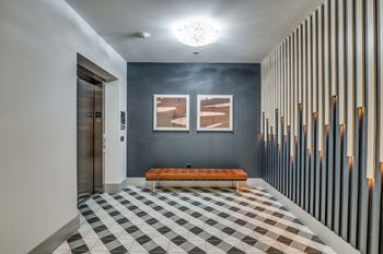 Aura avant apartments in lewisville, texas climate controlled hallway